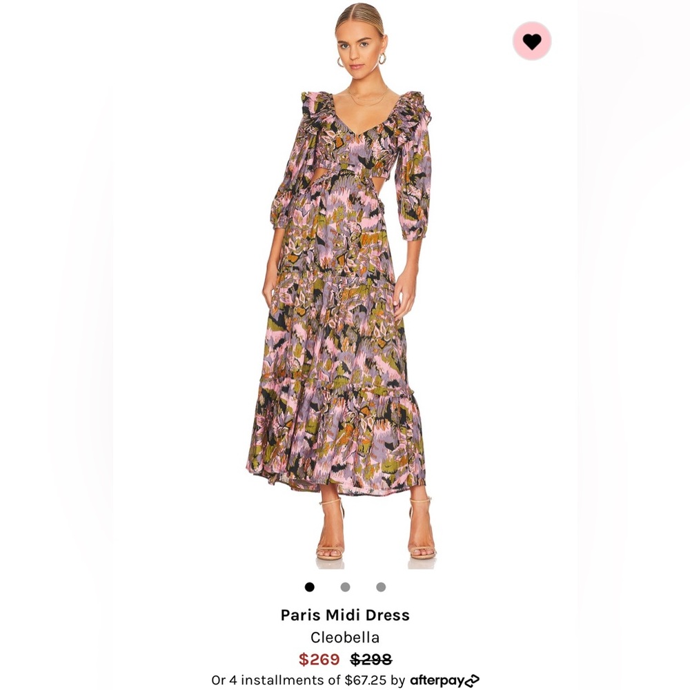 Paris Midi Dress - Cleobella, Size L. Worn once, like new.